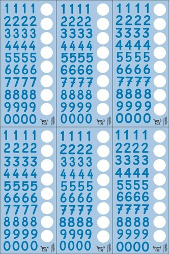 Decalcomanie numeri targa - numeri,