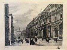 Incisione Vecchia Milano Fine
