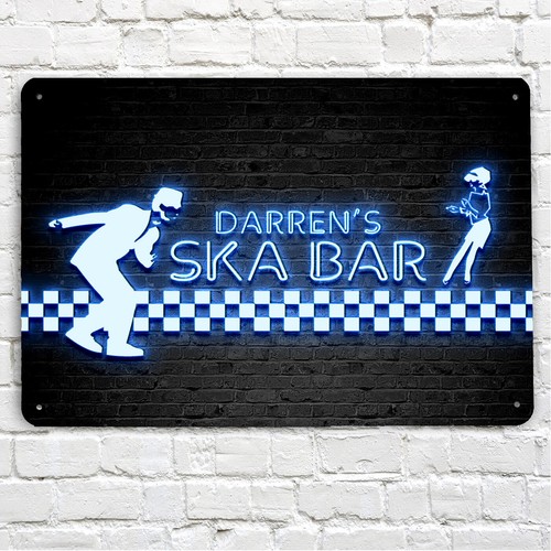 Insegna personalizzata ska bar - personalizzata,