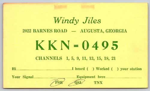Scheda qsl vintage kkn 0495 - scheda,