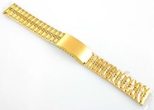 CINTURINO BRACCIALE IN ACCIAIO LAMINATO ORO GIALLO PER OROLOGIO