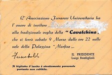 FERRARA Associazione Universitaria veglia Cavalchina Palazzina Marfisa Invito