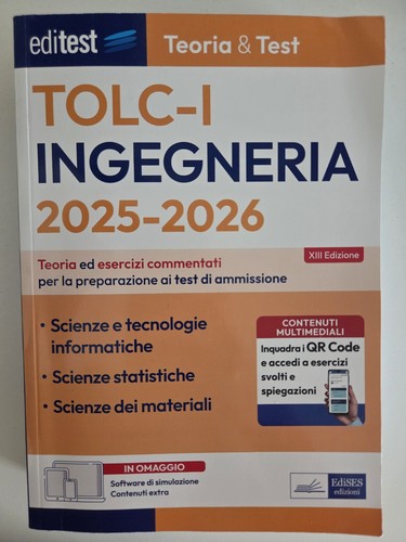Tolc ingegneria 2025 26 - tolc-i, 2025-26