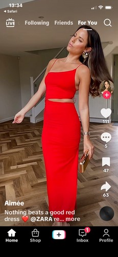 Abito zara rosso - abito, ritagliato