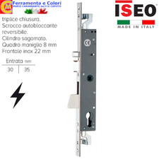 Serratura Elettrica ISEO da Infilare a Cilindro Per Montanti Profilati Triplice