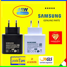 CARICABATTERIA CARICATORE ORIGINALE 45W SAMSUNG EP-TA845 USB-C BIANCO NERO FAST