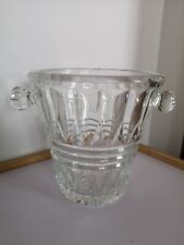 Cestello Porta Ghiaccio Vetro Cristallo Lavorato Vintage