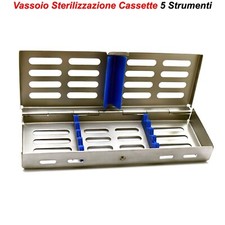 Portastrumenti Vassoio Sterilizzazione Cassette Contenitore 5 Strumenti Scatola
