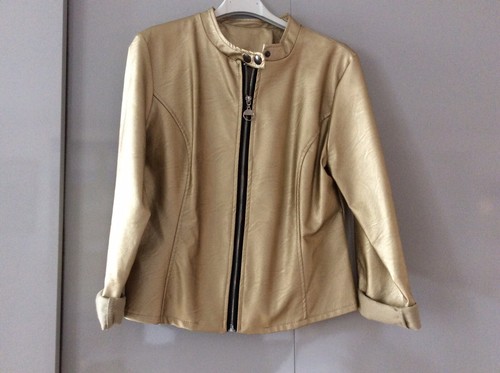 Giubbino ecopelle oro - ecopelle,