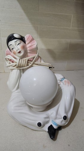 Vintage pierrot clown lamp - vintage,