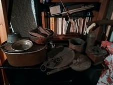 OGGETTI ANTICHI IN RAME / LEGNO