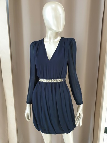 Abito blu georgette - abito,