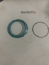 SWATCH SCUBA- "HAPPY FISH" SDN101 Ghiera Di Ricambio Nuova Originale Azzurra