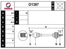 Albero motore OPEL ASTRA GTC J