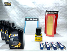 KIT TAGLIANDO + CANDELE FIAT 500 PANDA 169 312 IDEA 1.2 1.4 BENZINA SELENIA 5W40