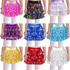 Pantaloncini Professionali Bambini Ragazze Gonna Cha Cha Danza Abbigliamento Fitness