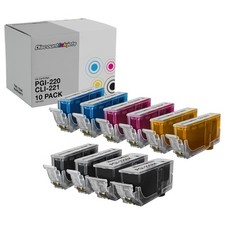 Set inchiostro 10 pezzi PGI-220 CLI-221 per Canon PIXMA MX860 MX870 MP980 MP540 MP560 MP640