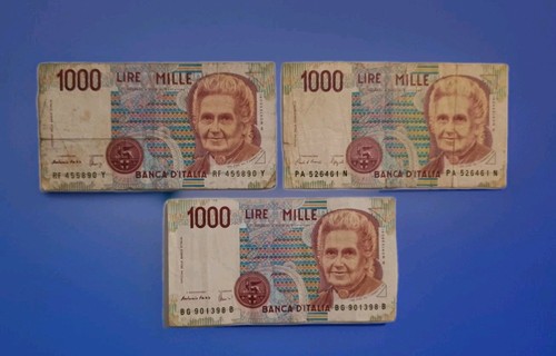 Lotto banconote mille lire - banconote,