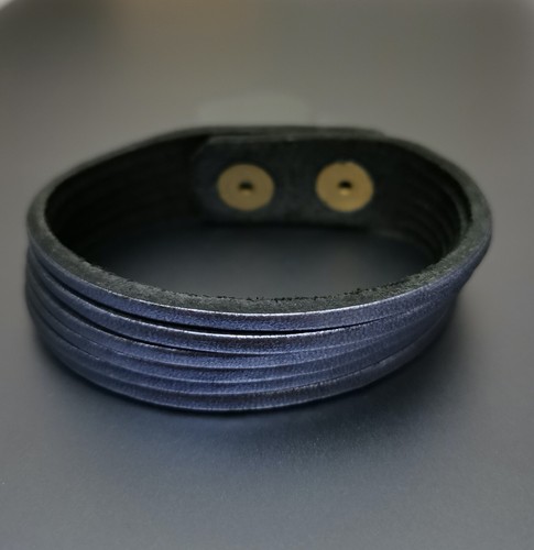 Bracciale ecopelle unisex uomo - ecopelle,