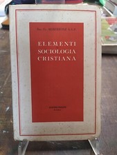 Libro Elementi Di Sociologia Cristiana Alberione S.S.P