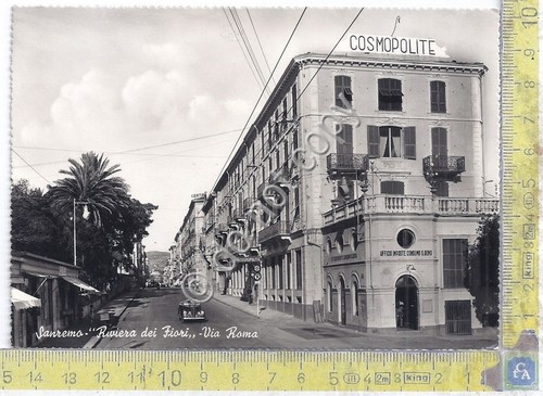 Cartolina sanremo via roma - via,