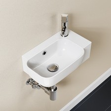 Lavamani in ceramica bianco