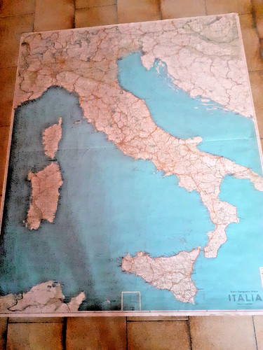 Vecchia carta geografica dell - geografica, dell'