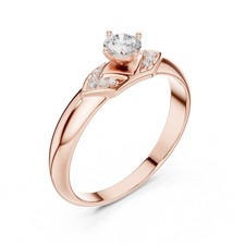 Anello tondo VVS1 con diamanti
