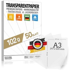 50 fogli di carta trasparente