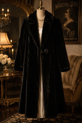 Cappotto pelliccia nero