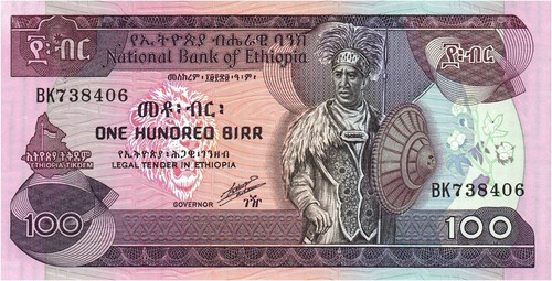Ethiopia 100 birr - ethiopia, 1991