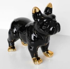 Bulldog nero in ceramica
