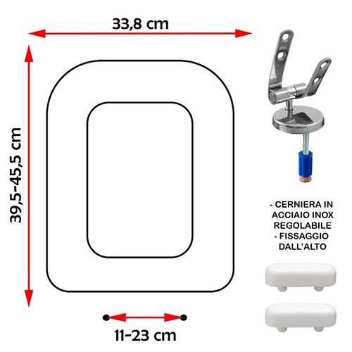 Sedile copriwater compatibile - sedile,