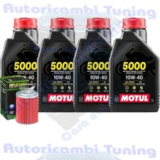 Kit Tagliando Olio Motul 5000 10W40 + Filtro Per MV Agusta F4-1000 2012>2016