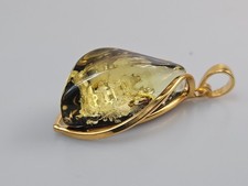 Collana oro 925 ciondolo verde