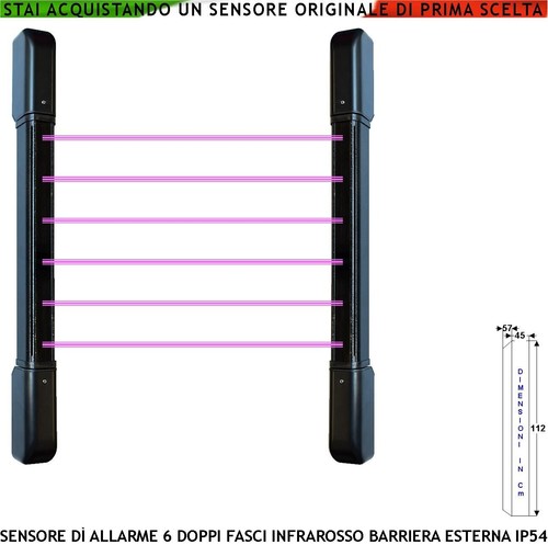 Allarme barriera multifasci - barriera, 6