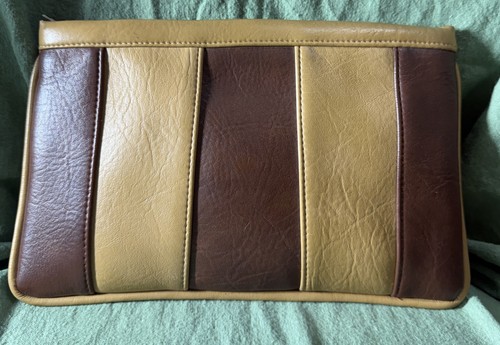 Pochette marrone patchwork