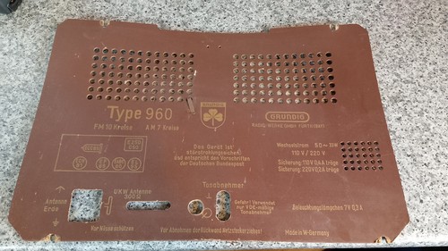 Grundig 960 valve - , rear