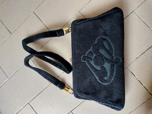 Borsa vintage velluto nero - vintage,