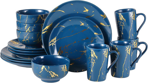 Elegante set piatti - piatti, blu