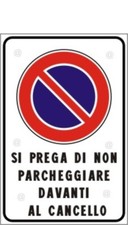 CARTELLO DIVIETO DI SOSTA CARTELLI TARGHE TARGA FOREX 3mm  20X30cm