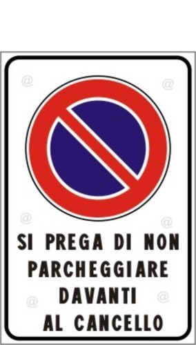 Cartello divieto sosta - divieto, di