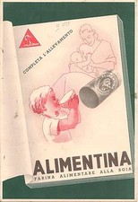 Q300-ALIMENTINA  FARINA ALIMENTARIE ALLA SOIA PUBBLICITA'  ANNO 1937