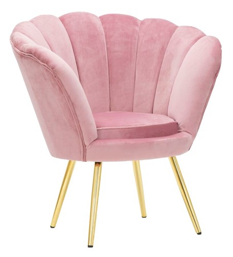 Poltrona sedia rosa velluto - poltrona,