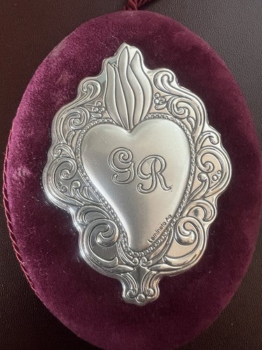 Voto cuore laminato - ex, argento