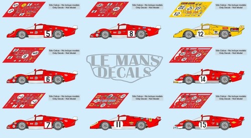 Decals ferrari 512 coda - ferrari, lunga
