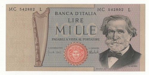 1000 lire giuseppe verdi - lire, ii