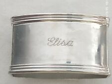  PORTA TOVAGLIOLO VINTAGE ARGENTO ITALIANO 800 NOME ELISA INCISO