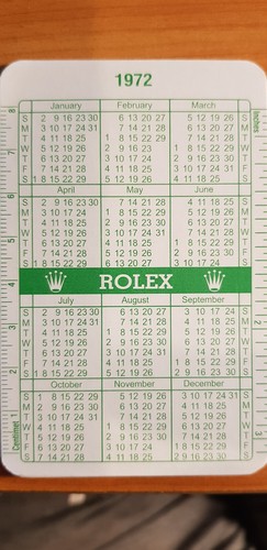 Calendario rolex vintage - calendario,