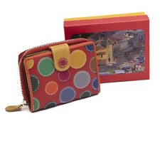 Portafoglio donna piccolo vera pelle due scomparti portatessere foto documenti